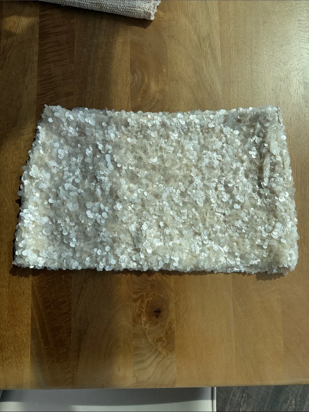Edikted Cream Sequin Miniskort